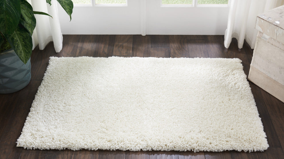 Nourison Malibu Shag 3'' x 5'' Ivory Shag Indoor Area Rug