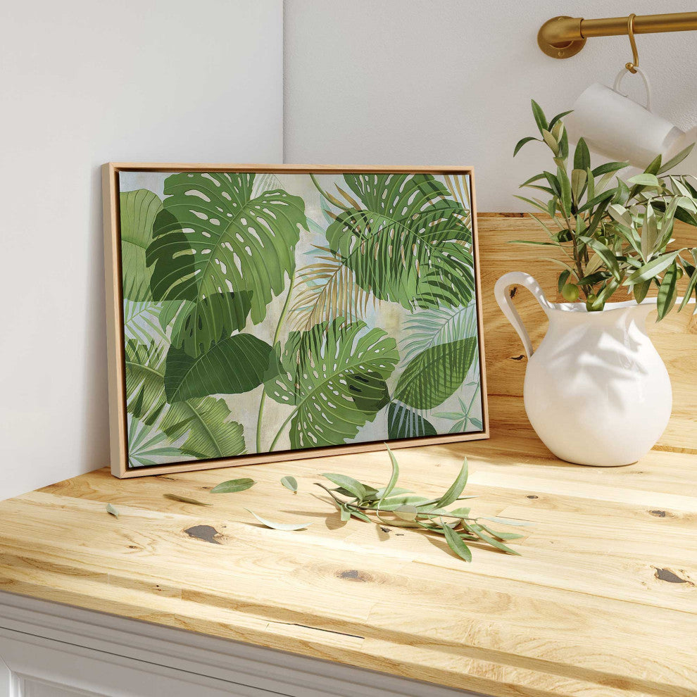 "Tropical Jade Oasis" - A Lush Botanical Accent