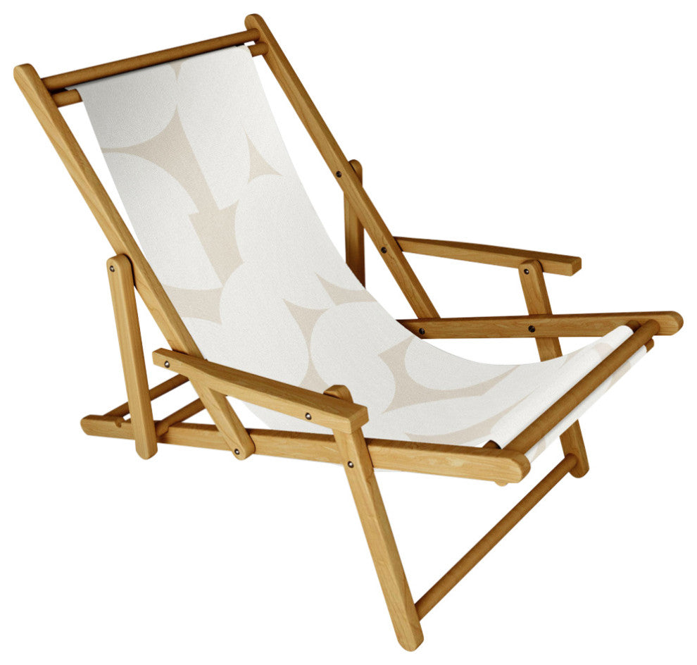 Colour Poems Abstract Shapes Neutral White Sling Chair