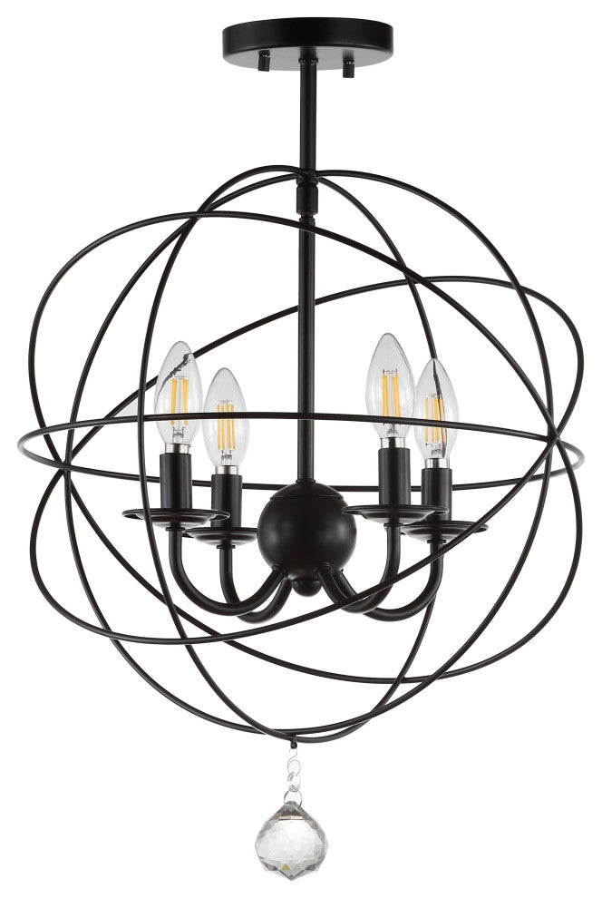 Alma 12" Metal LED Flush Mount, Oil Rubbed Bronze