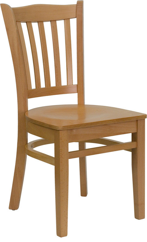 Flash Furniture Hercules Vertical Slat Back Restaurant Dining Chair
