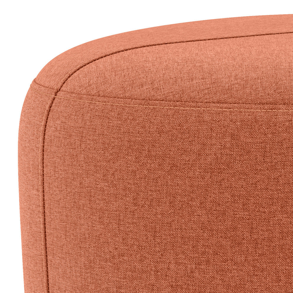Moore Small Ottoman, Dusty Orange
