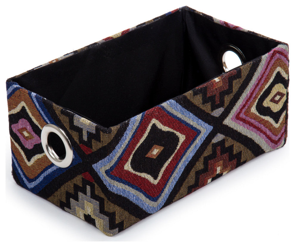 Stylish Fabric Home Storage Baskets, 3-Piece Set, Multicolor