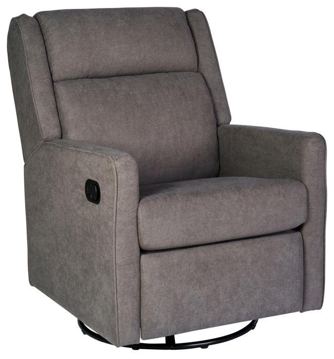 Cash Swivel Glider Rocker Recliner Chair, Dark Gray