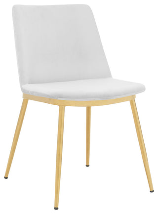 Messina White Velvet 7-Piece Rectangular Dining Set
