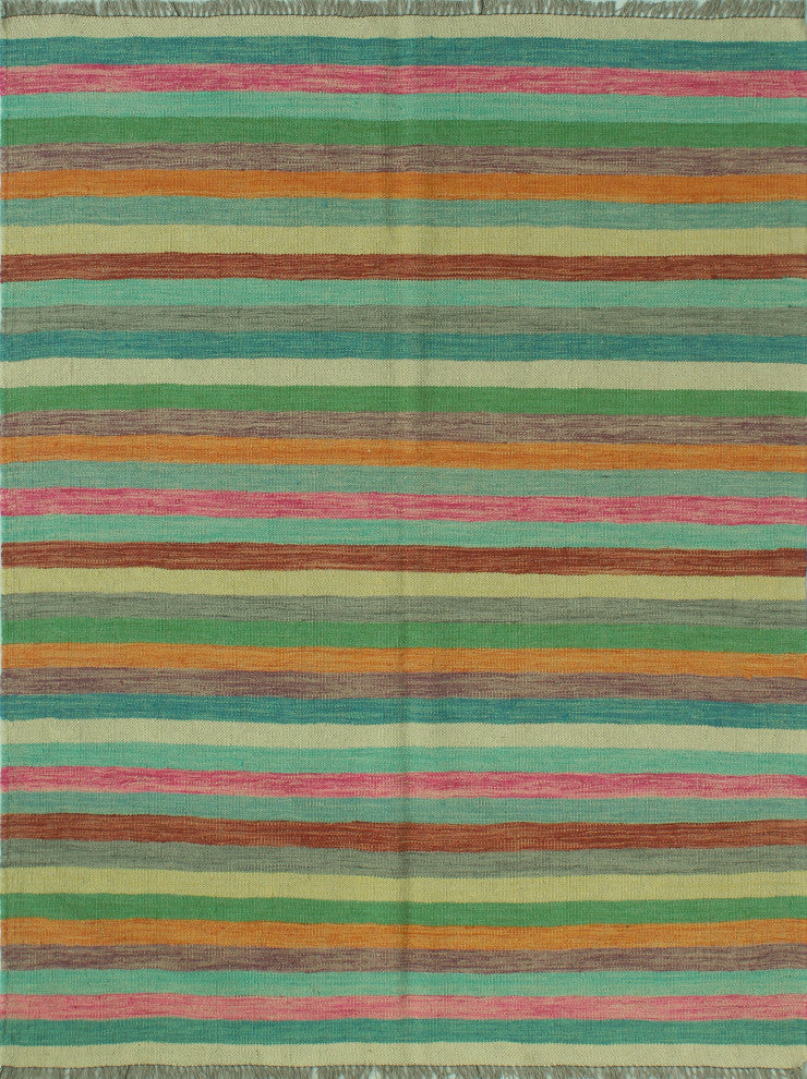 Winchester Kilim Cyrill Gray/Pink Rug, 4'10x6'4