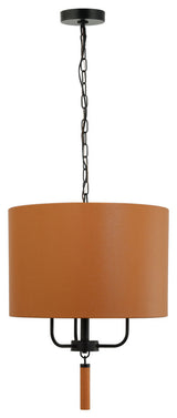 Secret Agent 3-Lt Pendant - Black/Camel Leather