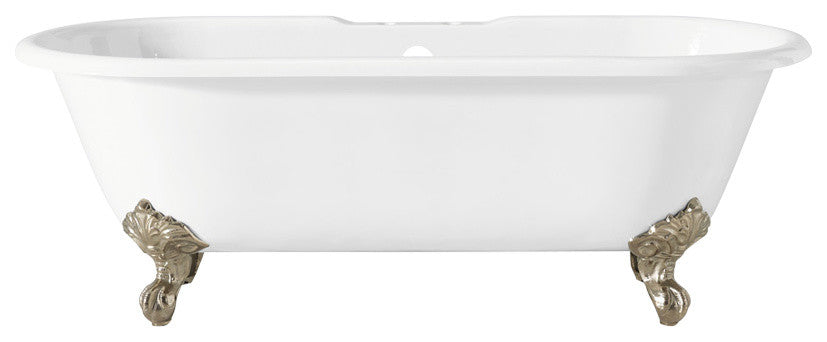 Cheviot Products Regal Cast Iron Bathtub With Faucet Holes