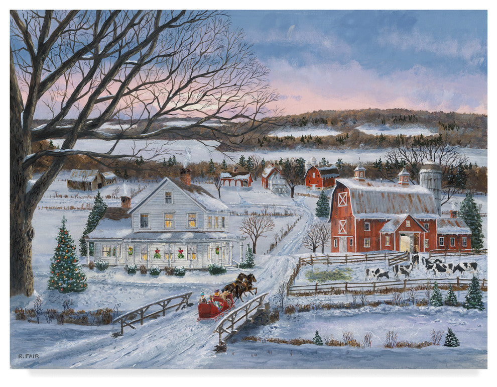 Bob Fair ''Christmas Sleigh Ride'' Canvas Art, 24x32