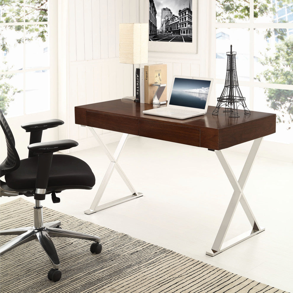 Walnut Sector Office Desk