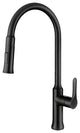 STYLISH Single Handle Pull Down Matte Black Kitchen Faucet
