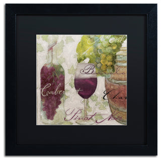 Color Bakery 'Wine Cellar I' Art, Black Frame, Black Matte, 16"x16"