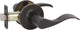 Delaney Hardware Callan Bennett Passage Lever Set, Edged Oil Rubbed Bronze