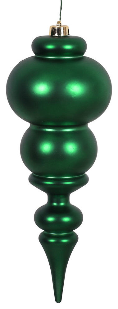 Vickerman N150624DMV 14" Emerald Matte Finial Ornament