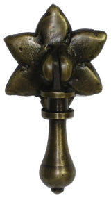 Teardrop Pull With Flower Backplate