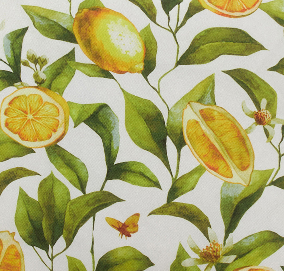Poly-Filled Lemons Design Outdoor Throw Pillow