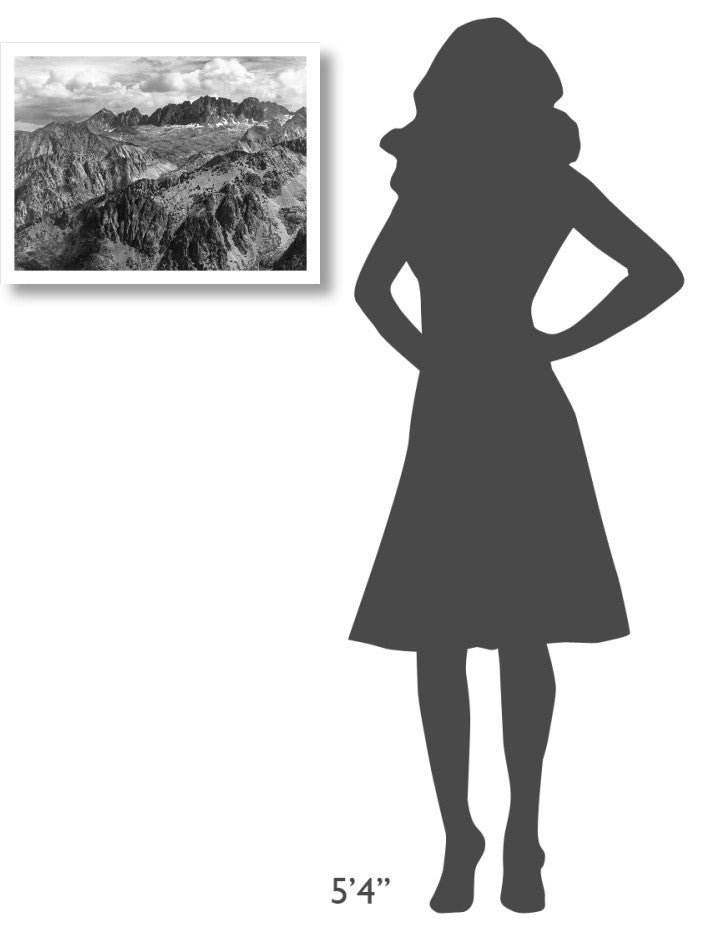 "North Palisade from Windy Point, Kings River Canyon, 1936" Paper Art, 24"x18"