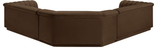 Cascade Upholstered Modular Sofa, Brown, Velvet, Corner Sectional