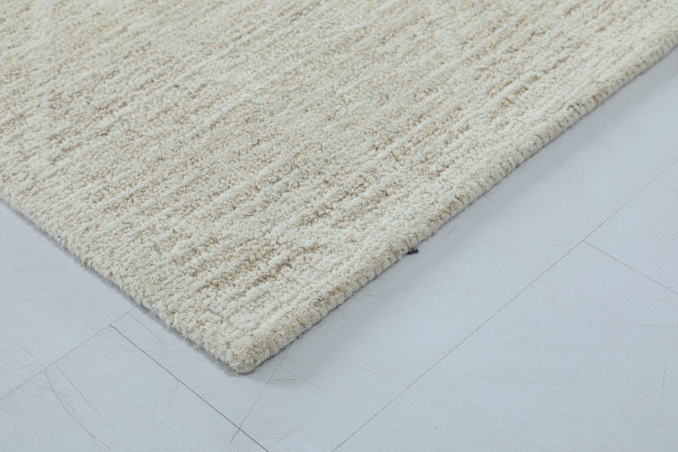 NuStory Crossover Hand Tufted Stripe Area Rug in Beige, 7'6" X 9'6"