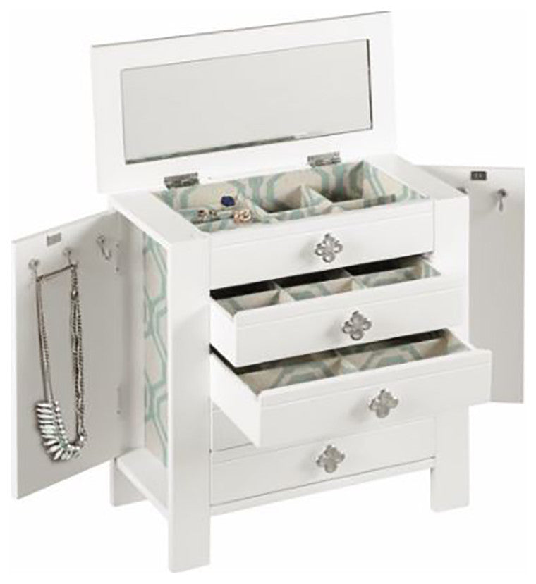 Emma Jewelry Chest, White