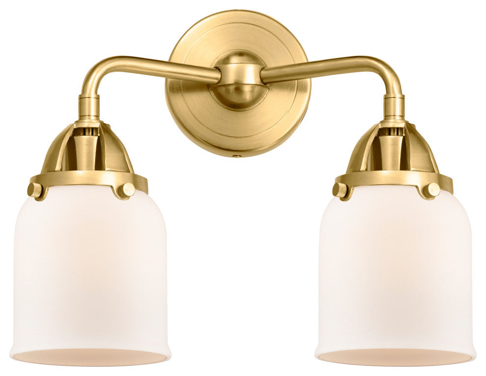 Small Bell Bath Vanity Light, Satin Gold, Matte White, Matte White
