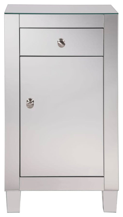 ElegantMF6-1035 1 Drawer 1 Door Cabinet 18"x12"x32", Clear Mirror