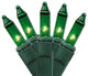 4' x 6' Green Mini Net Style Christmas Lights - Green Wire