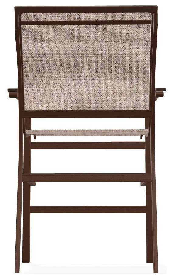 Bazza Sling Balcony Height Stackable Outdoor Stool, Augustine Fennel/Kona