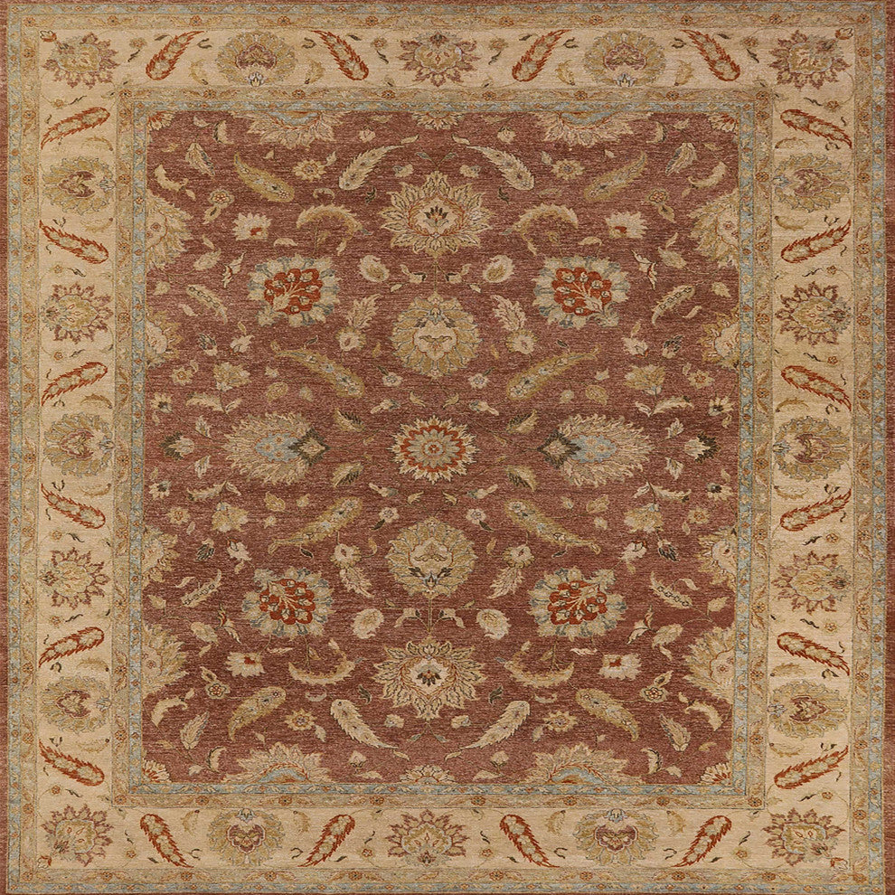 Ahgly Company Indoor Square Mid-Century Modern Area Rugs, 6' Square