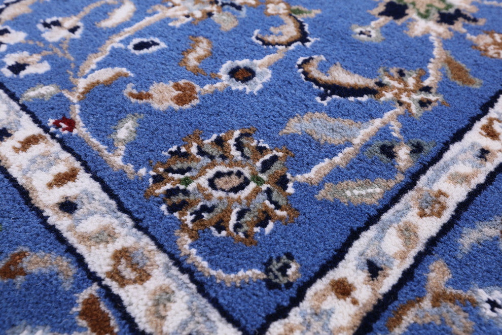 2' 7" X 21' 10" Runner Persian Nain Handmade Wool & Silk Rug - Q14884