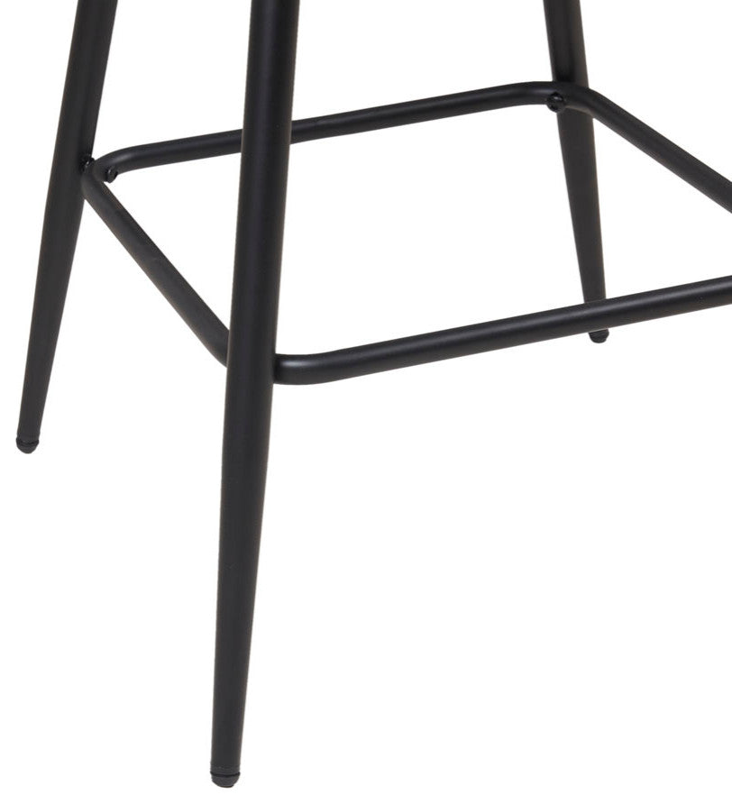 INK+IVY Adams Leather Modern Swivel Counter Stool, Grey Black