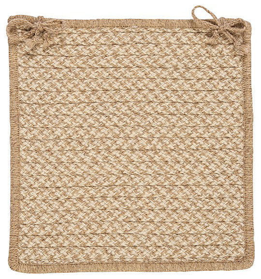 Colonial Mills Chair Pad Natural Wool Houndstooth Tea Chair Pad