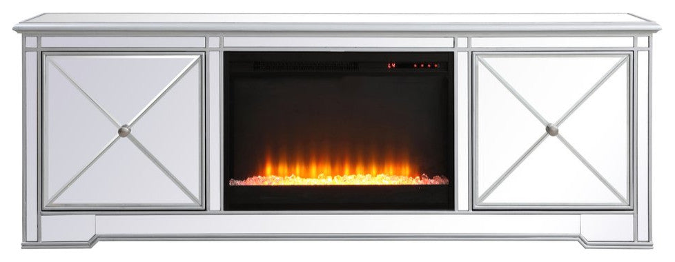 Elegant MF60172S-F2 Modern 72" Mirrored Tv Stand