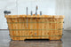 61" Free Standing Cedar Wood Bath Tub With Chrome Tub Filler