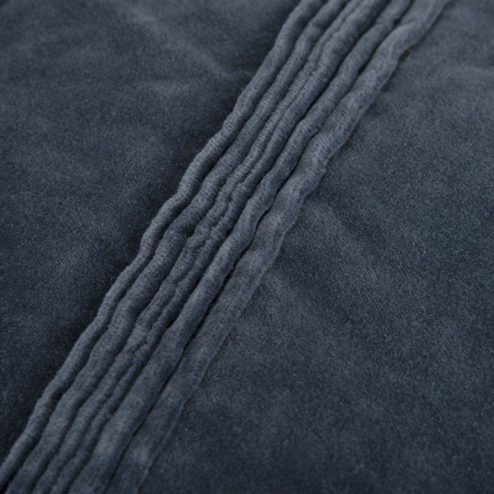 Navy Textural Striped Throw Pillow