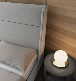 Bexley Bed Gris Fabric / Queen