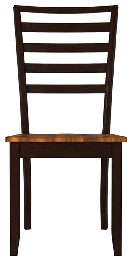 Abaco Solid Wood Ladder Back Dining Chair in Two Tone Cherry Finish
