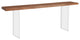 Floating Chamcha Wood Console Table, Acrylic Legs, Brown, Large 84"