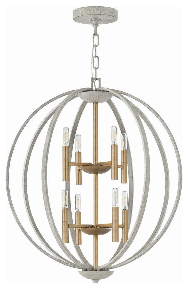 Hinkley 8 Light Euclid Two Tier, Cement Gray