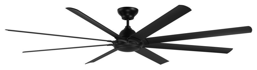 Hydra 96" Indoor/Outdoor 8-Blade Smart Ceiling Fan, Matte Black, 3000K Light Kit