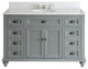 49" Cottage-Style Gray Glennville Bathroom Vanity Cabinet Set