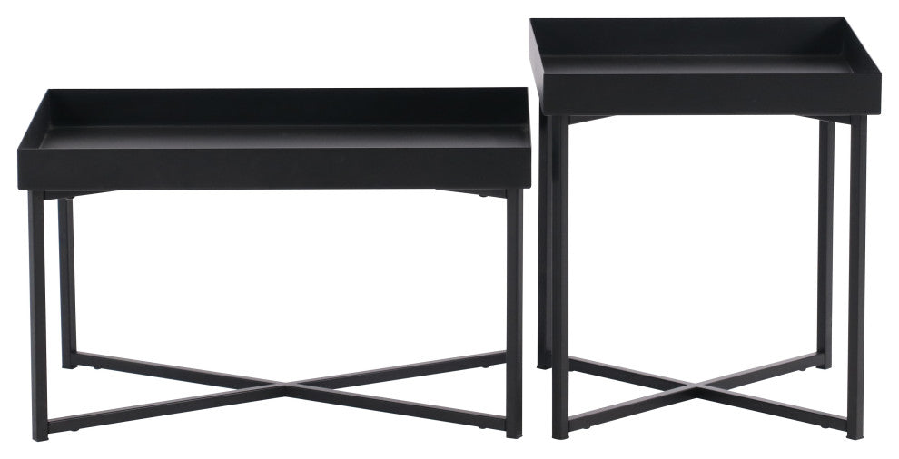 Metal Coffee Tables, 2-Piece Set