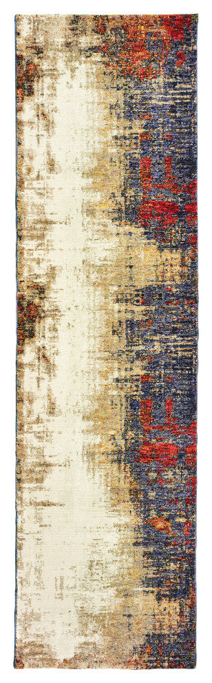 Oriental Weavers Evolution Ivory/ Multi Abstract Indoor Area Rug 2'6"X12'