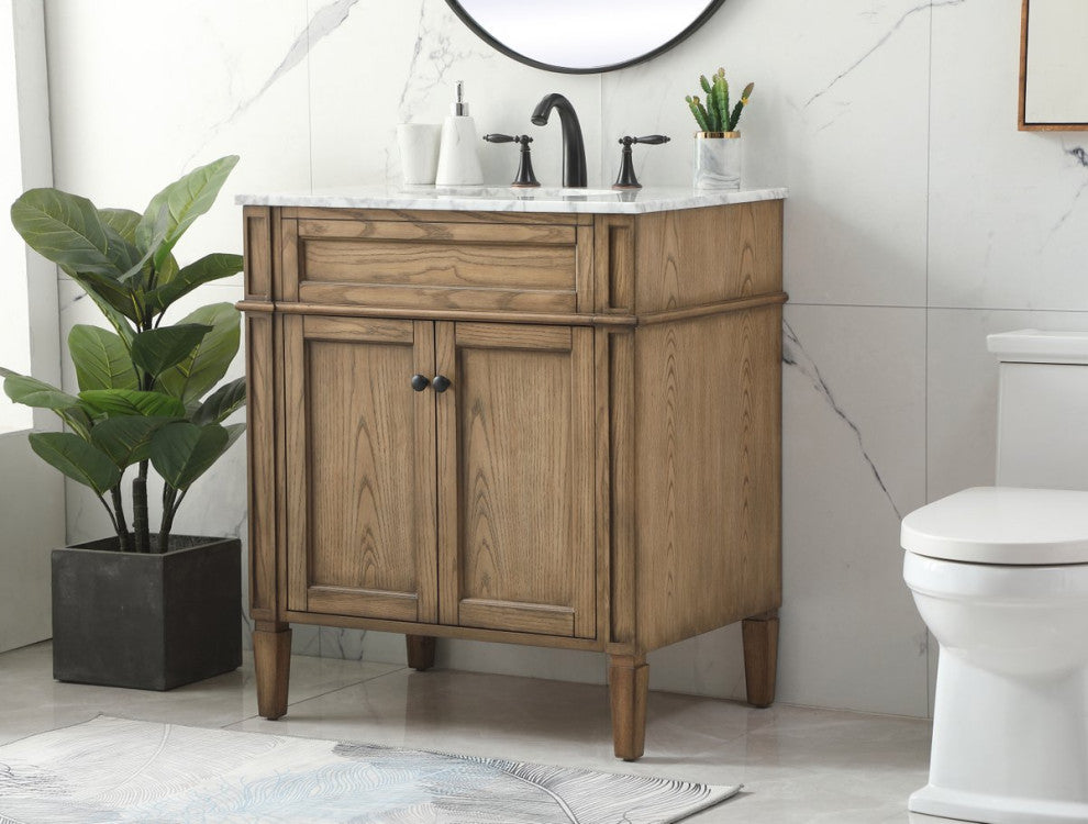 Elegant VF12530DW 30" Single Bathroom Vanity, Driftwood