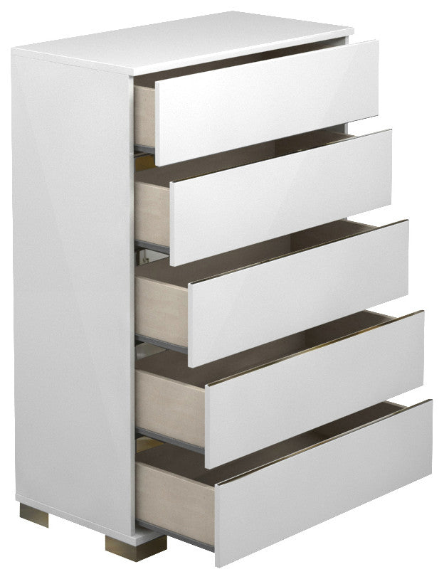 Dream White 5-Drawer Chest