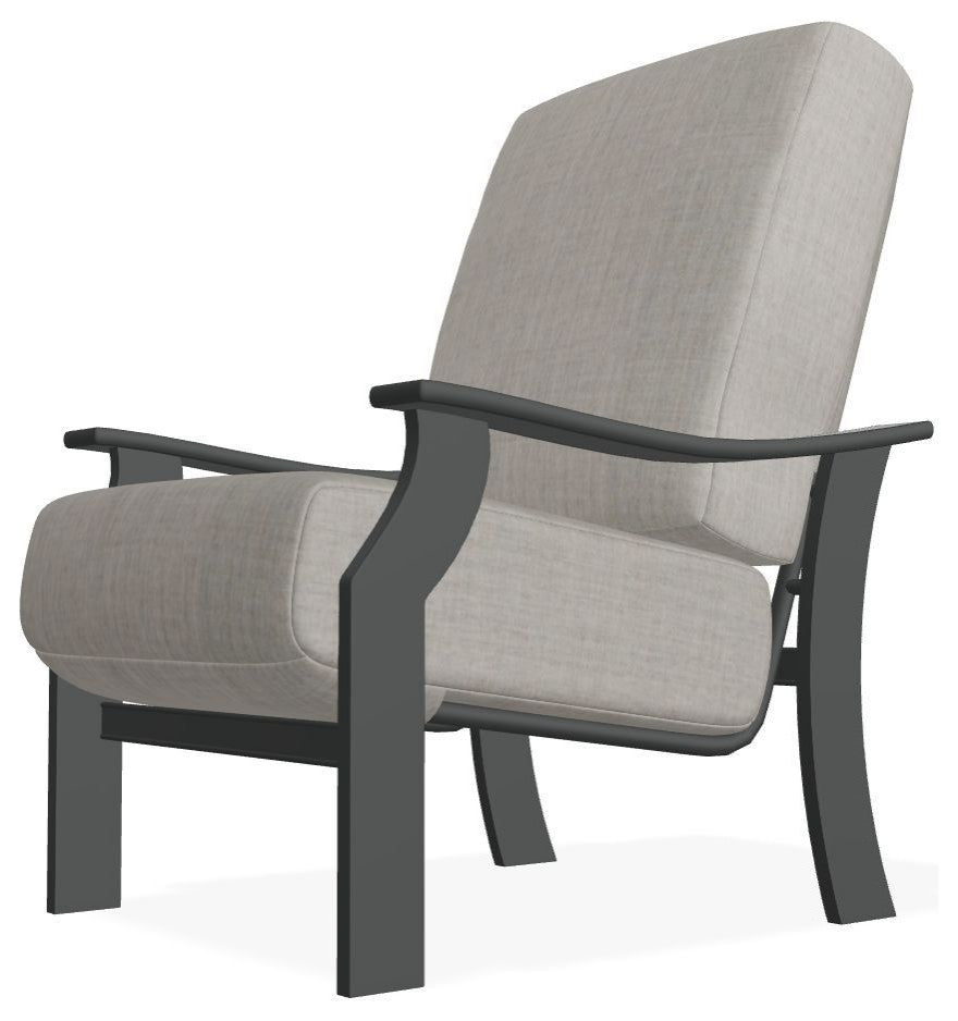 St. Catherine Deep Seat Outdoor Armchair, Cast Silver/Graphite