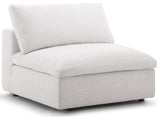 Commix Down Filled Overstuffed Armless Chair Beige