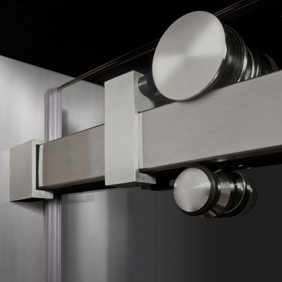 Shower Doors, Semi-Frameless, 8mm Clear Tempered Glass, ULTRA-B Collection, Chrome, 56-60"x76