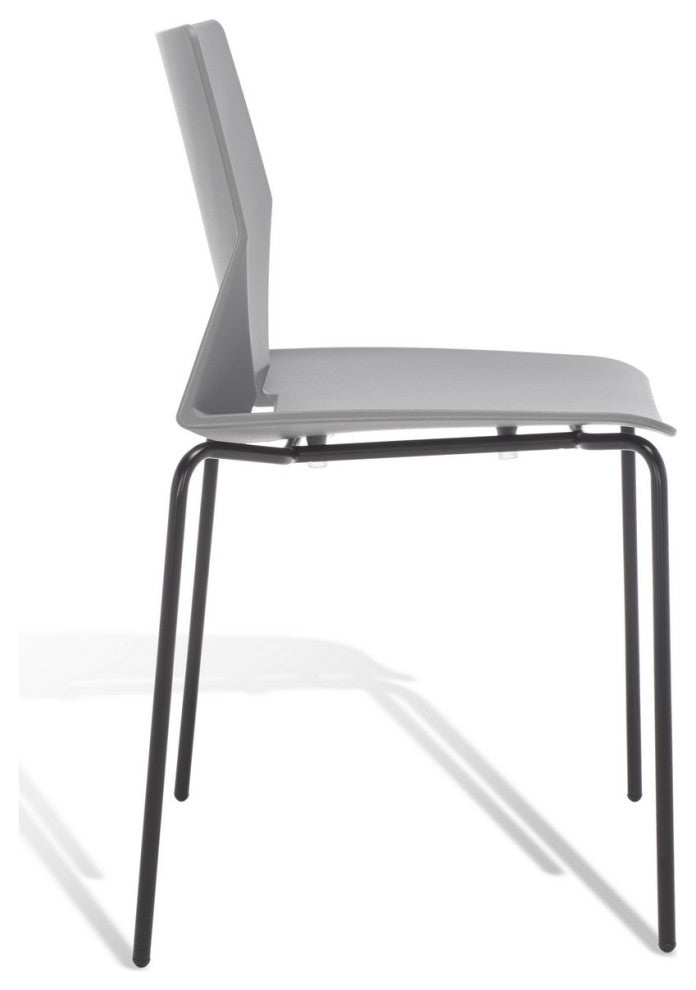 Safavieh Couture Nellie Molded Plastic Dining Chair, Grey/Black