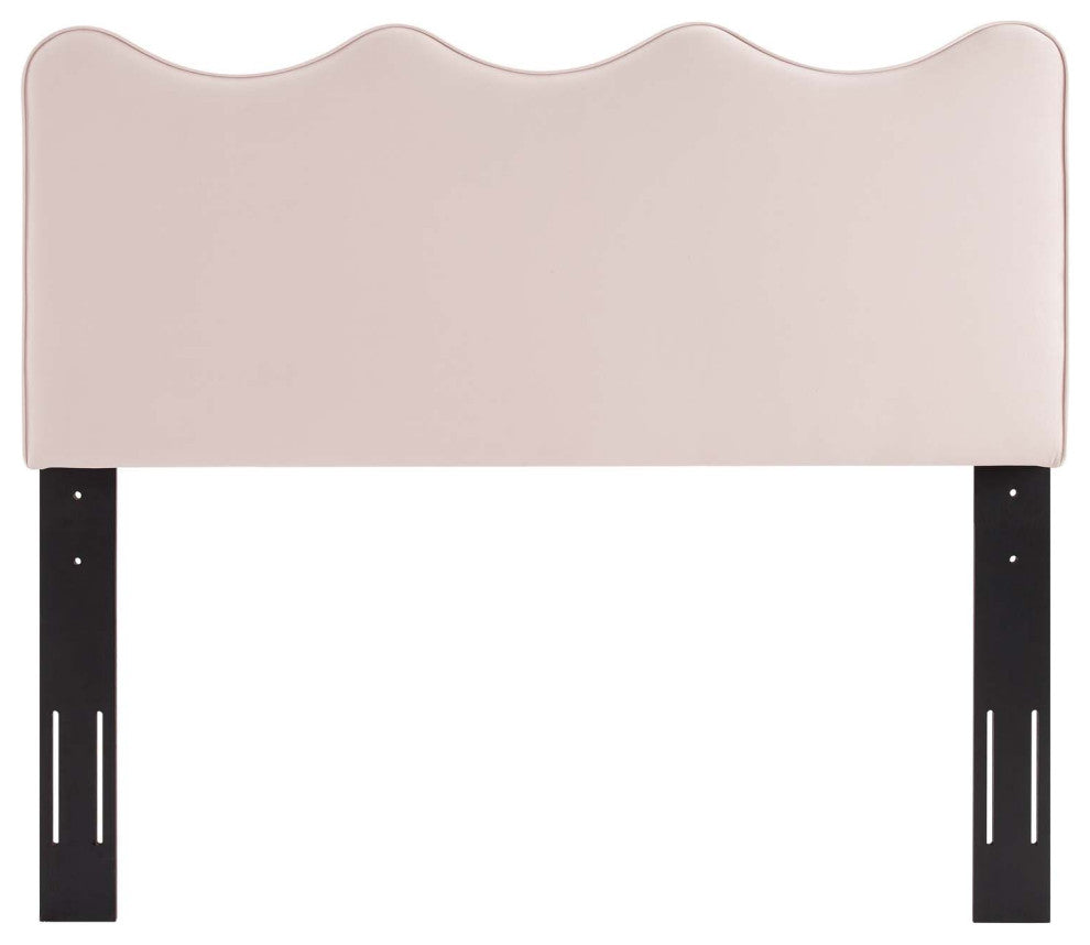 Headboard, Twin Size, Velvet, Pink, Modern Contemporary, Bedroom Master Suite